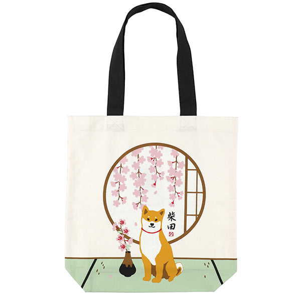 Tote Bag Shiba Cerisier - Idée Cadeau | Moshi Moshi Paris Japan