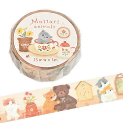 Washi Tape Matari Animals - Cat Kitten | Moshi Moshi Paris
