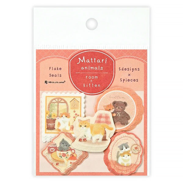 Stickers Box Matari Animals - Cat Kitten | Moshi Moshi Papeterie