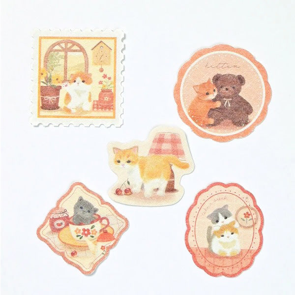 Stickers Box Matari Animals - Cat Kitten | Moshi Moshi Papeterie