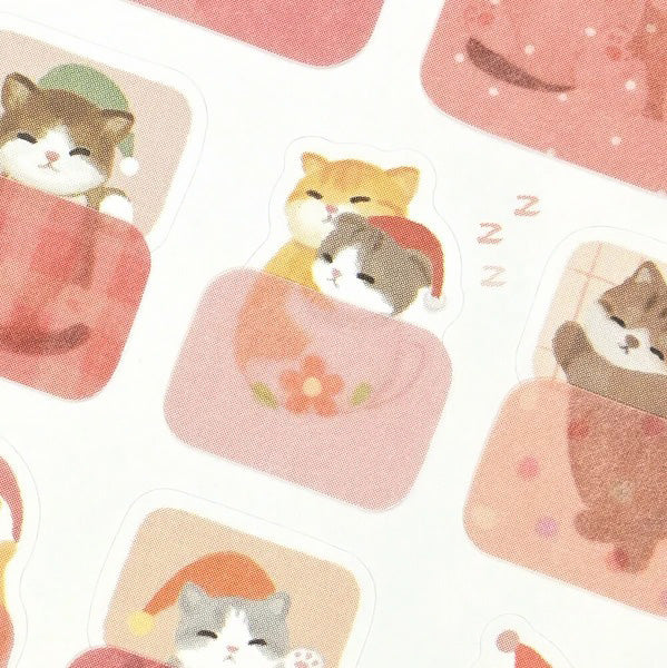 Stickers Mattari Night - Cat Kitten | Moshi Moshi Papeterie