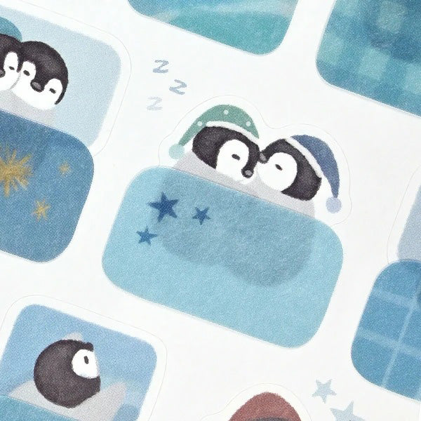 Stickers Mattari Night - Penguin | Moshi Moshi Bullet Journal 