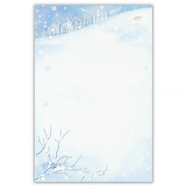 Papier Lettre Winter Scene - Petal Snow | Moshi Moshi Paris