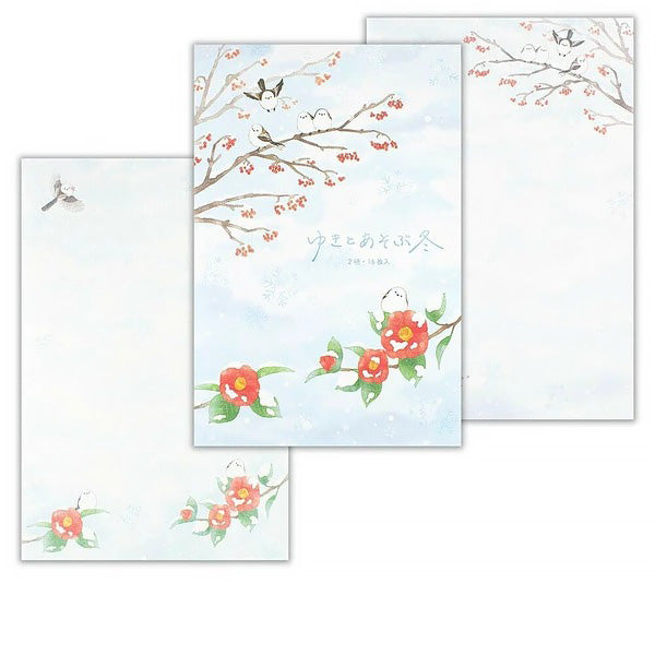 Papier Lettre Japonais - Playing With Snow | Moshi Moshi Paris