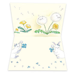 Carte Pop Up Chat Tokoro Komugi - Dandelion | Moshi Moshi Paris