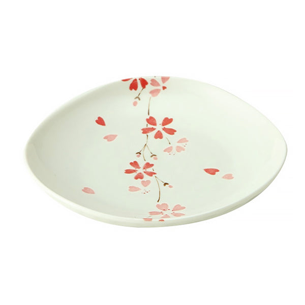 Assiette Sakura Rouge - Vaisselle Japonaise | Moshi Moshi Paris