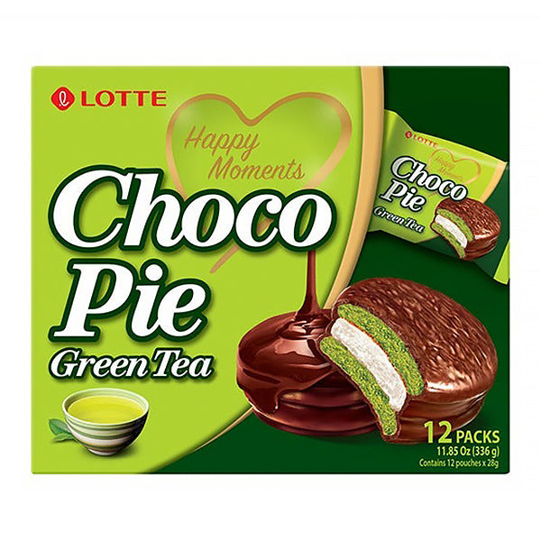 Chocopie Thé Vert - Lotte, 336G | Moshi Moshi Paris Pyramides