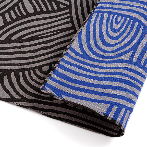 Furoshiki Réversible Vague - Gris & Bleu | Moshi Moshi Paris Japan