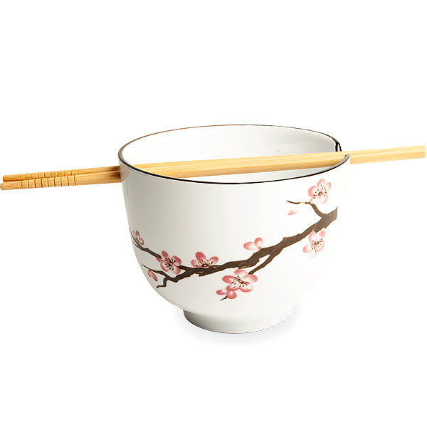 Bol Soba Sakura avec Baguettes - Vaisselle Japonaise | Moshi Moshi