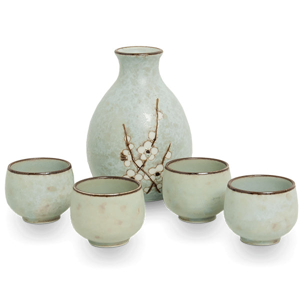 Set De Saké Umé - Bouteille + 4 Tasses à Saké | Moshi Moshi Paris