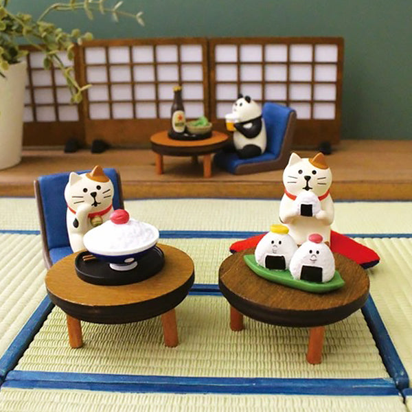 Mini Figurine Chat Onigiri - Déco Japonaise | Moshi Moshi Paris