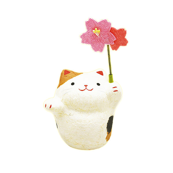 Figurine Chat Sakura - Papier Mâché | Moshi Moshi Paris