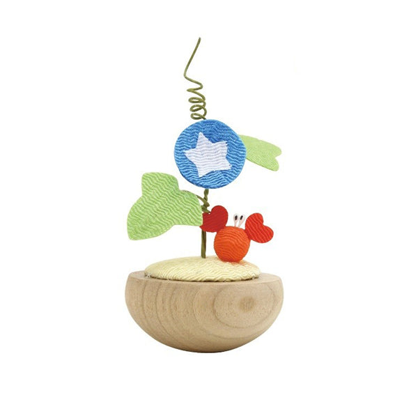 Mini Figurine Mira Feuille - Crabe, Bois Naturel | Moshi Moshi 