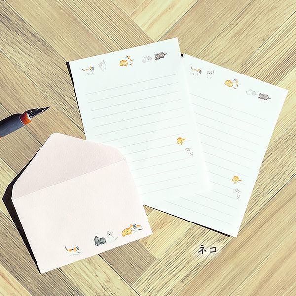 Papier Lettre & Enveloppe - Cat Neko | Moshi Moshi Papeterie