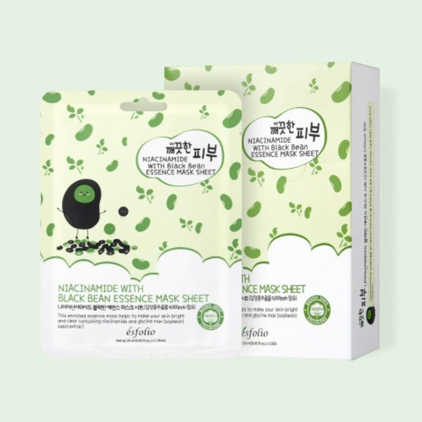 Masque Niacinamide Black Bean Essence - Esfolio | Moshi Moshi 