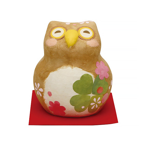 Figurine Japonaise Hiboux - Flower Smiling | Moshi Moshi Paris