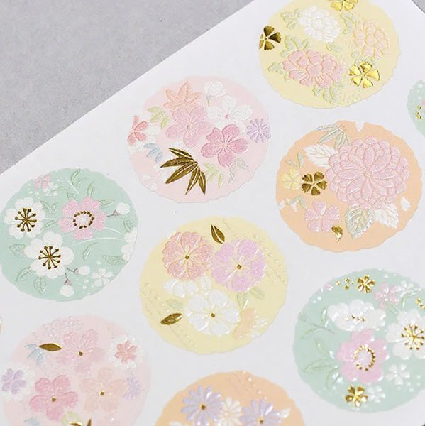 Stickers Seal - Flower Pattern | Moshi Moshi Papeterie Kawaii Paris