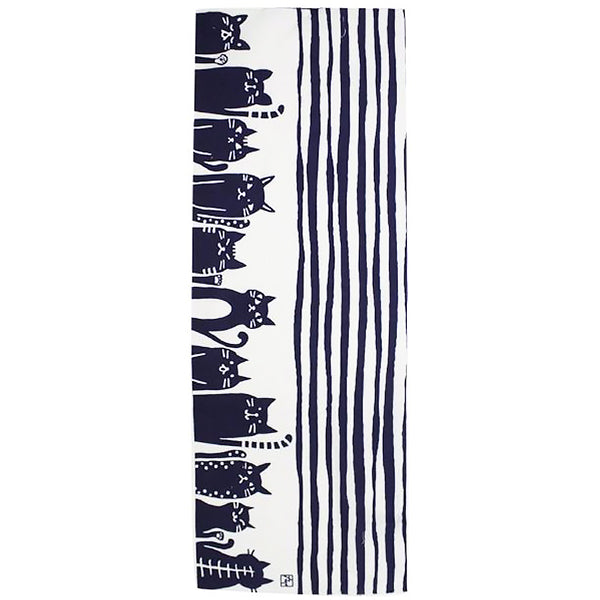 Tenugui Black Cats - Made in Japan | Moshi Moshi Paris