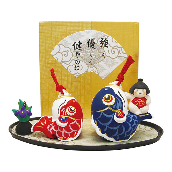 Figurine Kintaro & Koinobori - Décoration Japonaise | Moshi Moshi 