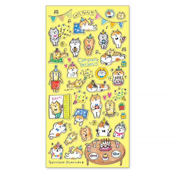 Stickers Chat Goro Party - Kawaii | Moshi Moshi Boutique Paris