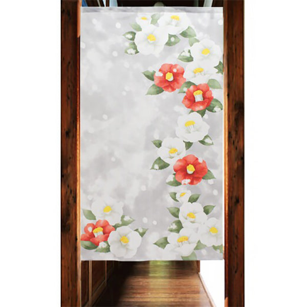 Noren Camélia Snow - Déco Japonaise | Moshi Moshi Paris
