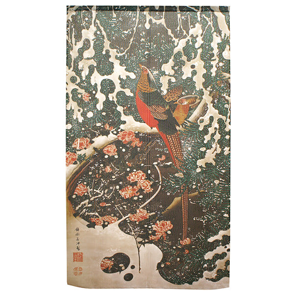 Noren Faisan Sous La Neige - Ito Jakuchu | Moshi Moshi Paris