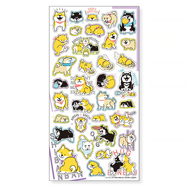 Stickers Shiba Happy Day - Kawaii | Moshi Moshi Boutique Paris