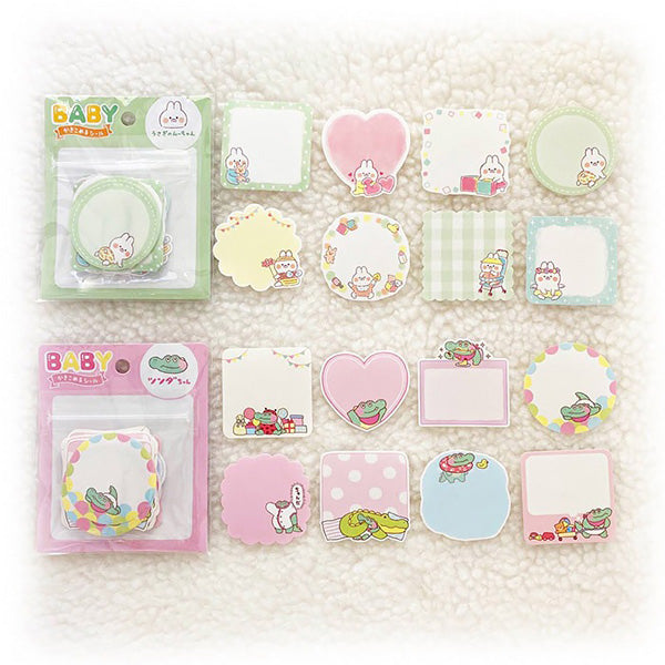 Stickers Mémo Baby - Lapin Mu Chan | Moshi Moshi Papeterie Japonaise