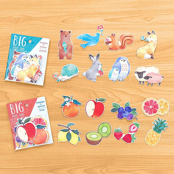 Stickers Box Big Seal - Animal | Moshi Moshi Papeterie Kawaii Japan