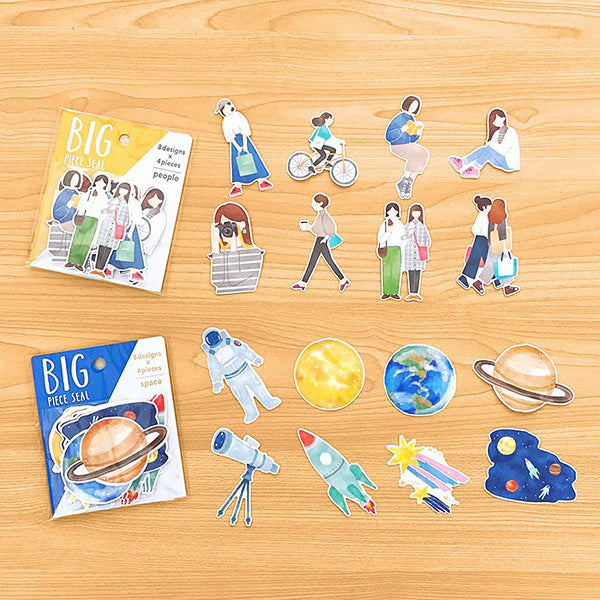 Stickers Box Big Seal - Space | Moshi Moshi Papeterie Japonaise