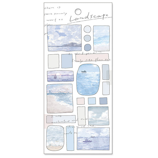 Stickers Landscape Morning Calm - Papeterie Japonaise | Moshi Moshi 