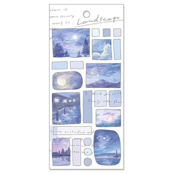 Stickers Landscape - Moon Light | Moshi Moshi Papeterie Japonaise