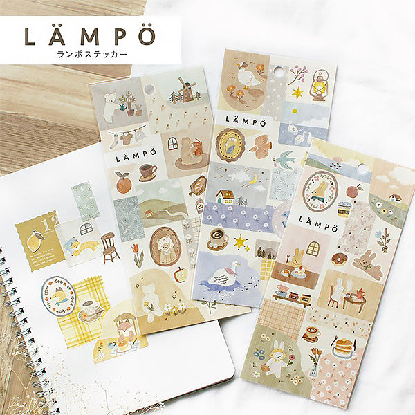 Stickers Lampo - Fox and Rain | Moshi Moshi Papeterie Paris