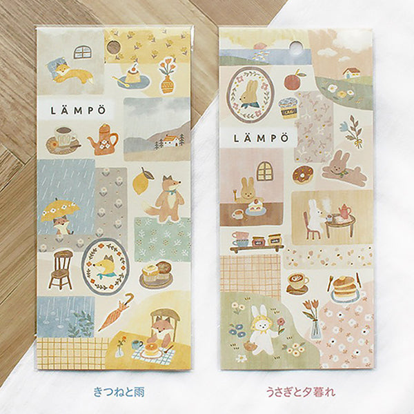 Stickers Lampo - Rabbit and Sunset | Moshi Moshi Papeterie Paris