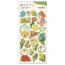 Stickers Picking Flowers - Papeterie Japonaise | Moshi Moshi Paris