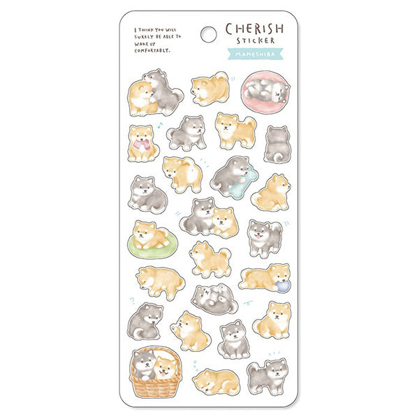Stickers Cherish Shiba - Papeterie Japonaise | Moshi Moshi Paris