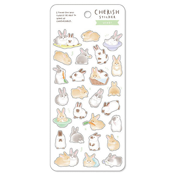 Stickers Cherish Lapin Usagi - Papeterie Japonaise | Moshi Moshi Paris