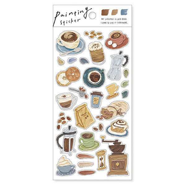 Stickers Painting Coffee  - Japan | Moshi Moshi Papeterie Paris