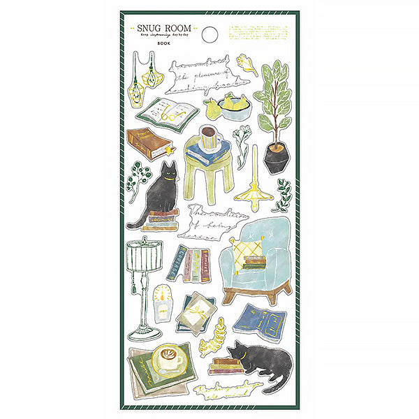 Stickers Snug Room Chat - Plants | Moshi Moshi Papeterie Paris