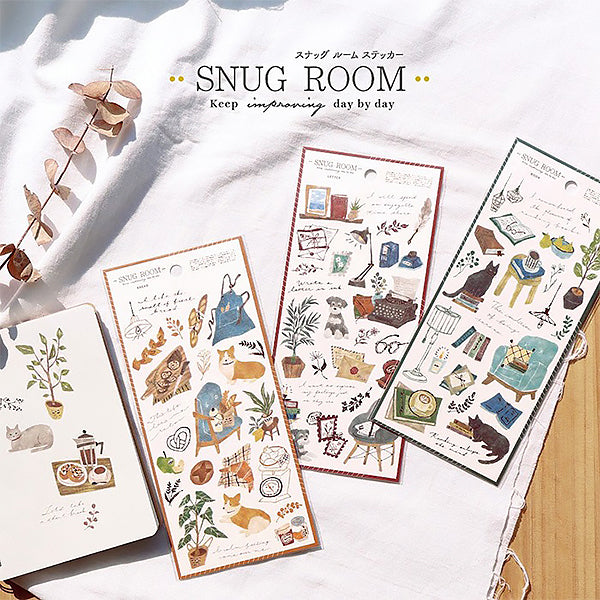 Stickers Snug Room Chat - Coffee  | Moshi Moshi Papeterie Paris