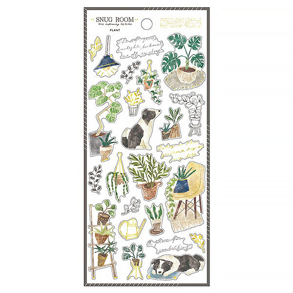 Stickers Snug Room Dog - Plants | Moshi Moshi Papeterie Paris