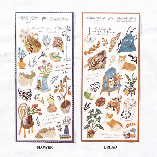Stickers Snug Room Dog - Bread | Moshi Moshi Papeterie Paris