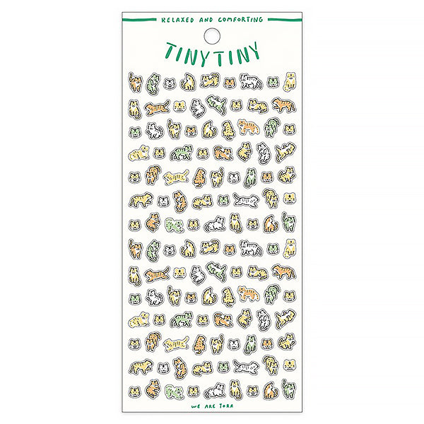 Stickers Tiny Tiny Neko Tora - Papeterie Kawaii | Moshi Moshi Paris