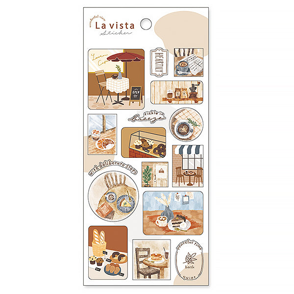 Stickers Japonais - La Vista Café | Moshi Moshi Papeterie 1er