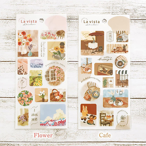 Stickers Japonais - La Vista Café | Moshi Moshi Papeterie 1er