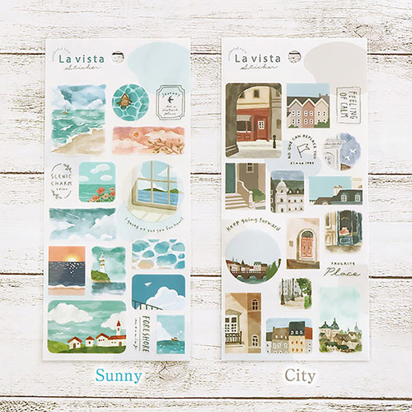 Stickers Japonais - La Vista City | Moshi Moshi Papeterie 