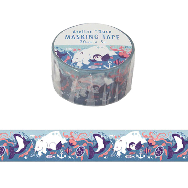 Washi Tape Atelier Naco - Sea Animal | Moshi Moshi Papeterie