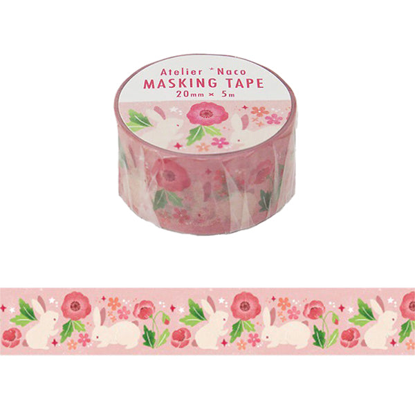 Washi Tape Atelier Naco - Usagi Flower | Moshi Moshi Papeterie