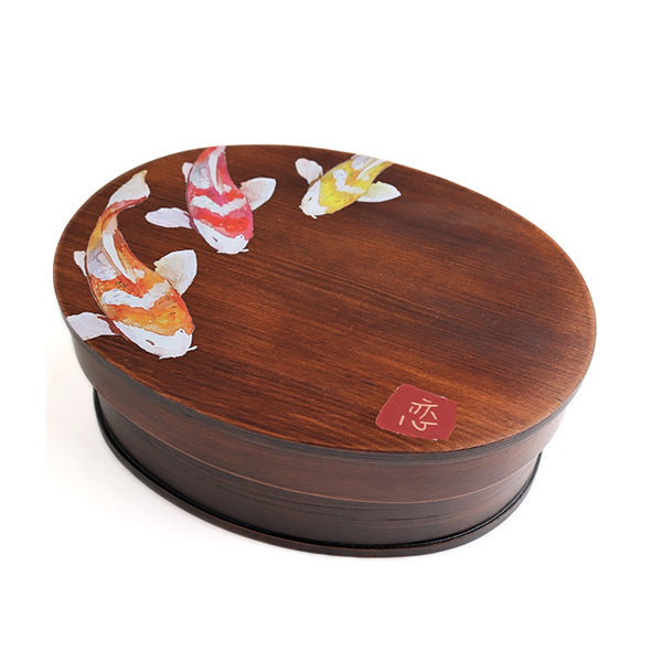 Bento Box Wappa Carpe Koi - Bois Naturel | Moshi Moshi Paris