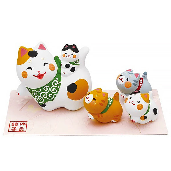 Figurine Chat Bean - Happy Family | Moshi Moshi Boutique Japonaise